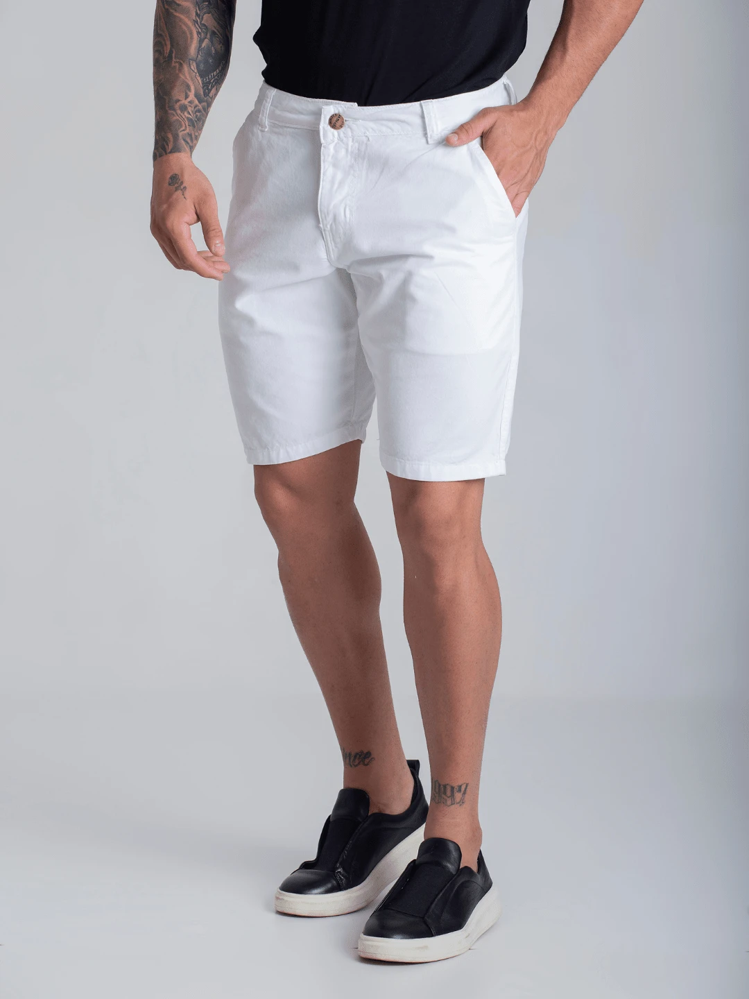 Bermuda Social Premium Men's Denim Twill Tailoring Colored Jeans - trắng - Xem 1