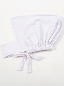 1 chiếc khăn trùm đầu Hijab buộc cổ phía trước dành cho nữ, khăn trùm đầu Hồi giáo màu trơn thời trang, mềm mại và co giãn để mặc hàng ngày và hoạt động ngoài trời - Mũ trùm đầu có cổ - Xem 9
