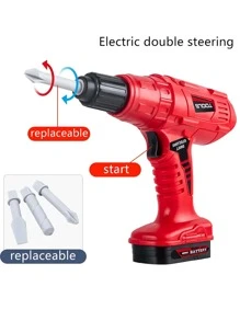 44/68 piezas Taladro eléctrico de juguete para niños, caja de herramientas de juguete, herramientas de reparación de simulación, destornillador de juguete, juguetes de rol, ideal como regalo para niños - Burdeos - Ver 5