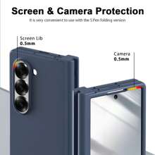 1pc Protective Phone Case With Pen Slot Design, Compatible With Samsung Galaxy Z Fold7/Fold6/Fold5/Fold4/Fold3/Fold 5G [Stylus Pen Not Included]