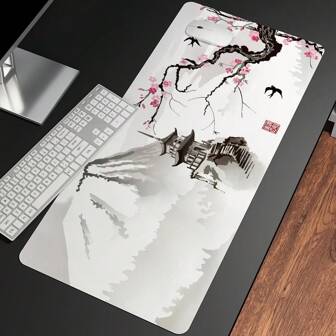 Mousepad Large XXL Cherry Blossom Art Print Anime Landscape Pretty Cute Mousepad  Rubber Mousepad Computer Accessories Keyboard Mouse Popular Mat Table Mat Floor Mat Gift For Someone To Send Male And Female Friends Gaming Mousepad