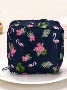 1 件可爱卡通防水旅行卫生巾收纳袋，大容量卫生巾/化妆品/学校用品收纳袋，适用于口红、刷子、护肤品、硬币、小物品、家居、礼物、节日、万圣节、圣诞节 - 彩色 - 查看 14