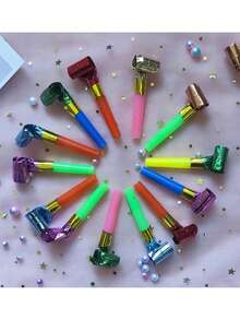 10/20 chiếc còi, đồ chơi vui nhộn, sinh nhật/tiệc/sinh nhật của đội cổ vũ, mũi dài (Màu sắc ngẫu nhiên) - Nhiều màu - Xem 6