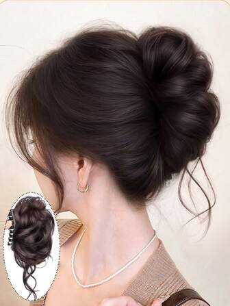 Claw Clip Messy Bun Hair Pieces For Women Messy Wavy Curly Hair Bun Extensions Tousled Updo Bun Hair Clip In Synthetic Hair Bun Ponytail Extension