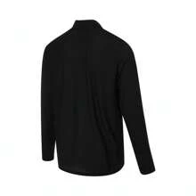 Adidas 新款男士长袖印花简约休闲上衣，日常穿着 - 黑色 - 查看 2