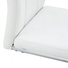 MoolSun Modern Dining Chairs Set Of 2/4/6,High Back Kitchen Chairs With Wide Cushioned Seat & High Back -Upholstered Kitchen Chairs For Restaurant, Living Room, Cafe, Office & Home Decor,Ergonomic High Back Kitchen Chairs,Easy-Clean Restaurant Chairs-Durable Metal Leg Chairs,Easy To Clean Chair Set For Cafes, Pubs, Offices, And Conference Rooms - (6PC) 白色 - 查看 4