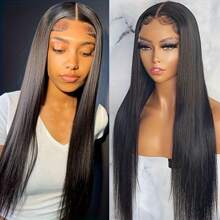 200% 4x4 Human Hair Wig Long Straight Wig 4x4 Lace Front Human Hair Wig For Women Pre Plucked Natural Hairline With Baby Hair