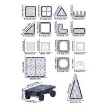3D 磁性冰雪奇缘主题积木，适合 3-5 岁 4-8 岁儿童，雪世界磁铁玩具，适合 3 4 5 6 7 8 岁男孩女孩幼儿磁性积木学前教育 STEM 学习建筑圣诞生日礼物蒙特梭利学习游戏智力开发套装。磁性积木玩具带来教育乐趣并促进大脑发育理想的教育感知玩具，有趣的场景建筑游戏