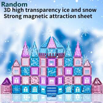 3D-magnetiska byggstenar med fryst tema för barn 3-5 år gamla 4-8 år gamla, snövärldsmagnetleksaker för 3 4 5 6 7 8 år gamla pojkar Flickor Småbarn Magnetiska byggklossar Förskoleutbildning STEM Lärande Byggnad Jul Födelsedagspresent Montessori Inlärningsspel Intelligens Utvecklingsset. Magnetiska byggleksaker ger utbildningsnöje och främjar hjärnans utveckling Ideala pedagogiska perceptuella leksaker, roliga scenbyggande spel