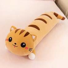 50 厘米/16.69 英寸可爱躺卧猫毛绒玩具，柔软布艺猫娃娃枕头，粉色/灰色/棕色，女孩生日礼物 - 彩色 - 查看 12