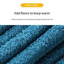 狗狗冬季外套柔软羊毛套头睡衣，高领保暖狗狗外套，可调节拉链宠物防风保暖防寒天气夹克，狗狗四脚保暖衣服 - 墨綠色 - 查看 9