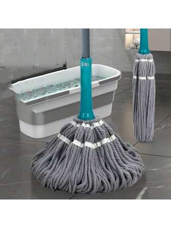1pc Telescopic Rod Self-Twisting Water Mop Rotating Hand-Free Floor Mop Household Absorbent Mop Household Cleaning Mop Dust Removal Mop Cleaning Supplies Cleaning Tool(NOT Included Waterbox)