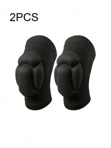 2PCS Summer Women Men S/M/L/XL Black Knee Pads, Thick Soft Breathable Knee Pads , For Dance Volleyball Basketball Football Tennis Running Outdoor Sport Workout Cycling Protector Knee Brace Gym Accessories Knee Support Sports Knee Pads Gym Knee Pads