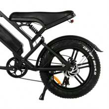 QMWheel V20 20" Fat Tire Electric Dirt Bike 750W Motor 48V 15.6Ah Battery - 黑色 - 查看 4