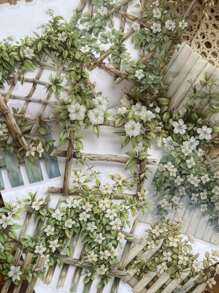 15张/包 复古大号贴纸套装，包含栅栏、花卉、花径、日记、剪贴簿、装饰贴纸，适合返校季剪贴簿，趣味贴纸，笔记本电脑贴纸，Kindle手机贴纸 - 彩色 - 查看 11