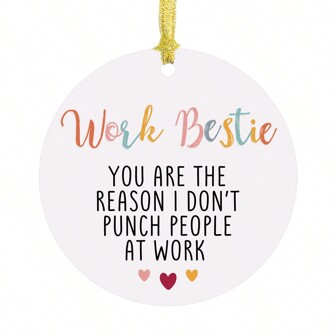 1개 소중한 직장 친구 장식품 - 동료와의 우정을 위해 따뜻한 아크릴 기념품, 완벽한 크리스마스 트리 장식 - 동료와 친구를 위한 독특한 선물 아이디어