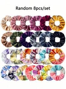 Set de 8 fundas multifuncionales para guardar gomas de pelo - Organizador portátil y escondite para dinero, no impermeable, con bolsillo secreto para llaves, efectivo, audífonos y otros accesorios - Accesorio de banda para el cabello de poliéster con estilo bohemio y gran capacidad para maquillaje, lápiz labial, cepillos, productos de cuidado de la piel, teléfono móvil, monedas y otros artículos pequeños, ideal para usar en casa, de regalo, vacaciones y festivales como Halloween y Navidad