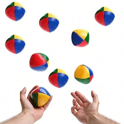 1/2/5/10PCS 杂耍球、适合初学者和专业人士的杂耍球玩具、减压玩具、烦躁玩具、体育活动用品、生日派对礼物、礼品袋填充物、皮纳塔填充物、随机款式和颜色、感官玩具、减压球、皮纳塔