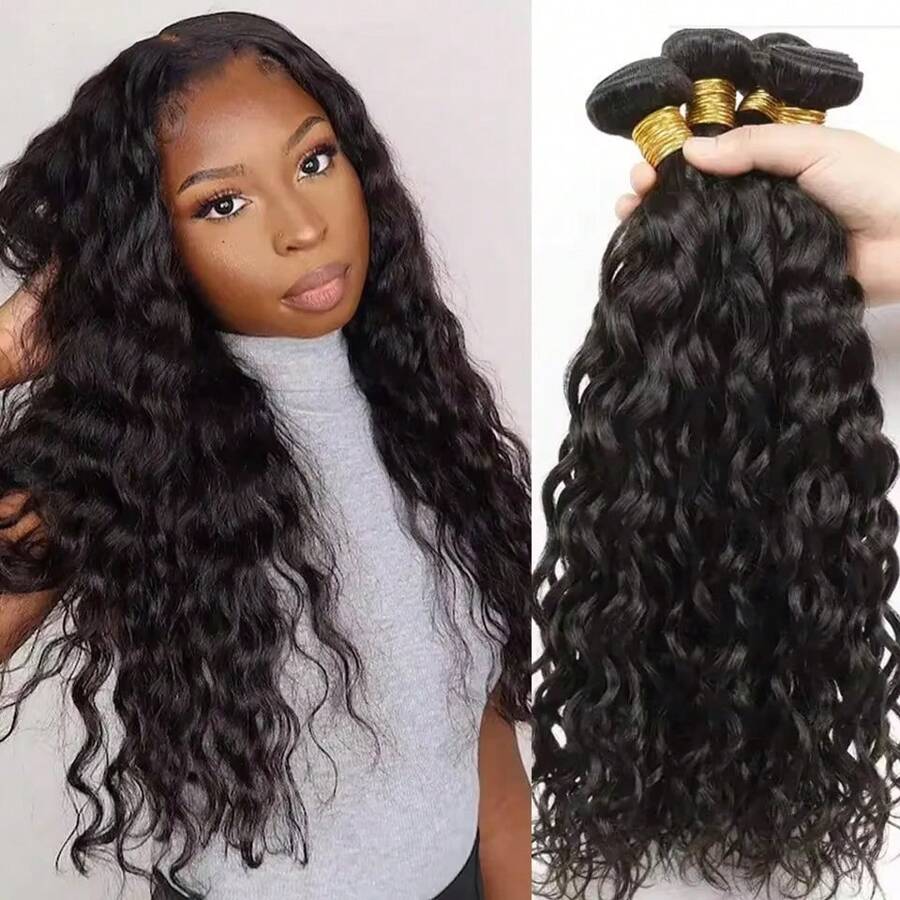 BINF 1Piece Natural Wave Hair Bundles 100% Brazilian Virgin Human Hair Bundles Natural Color Sew In Hair Extensions For Women Thick End 8-30Inch Bundle