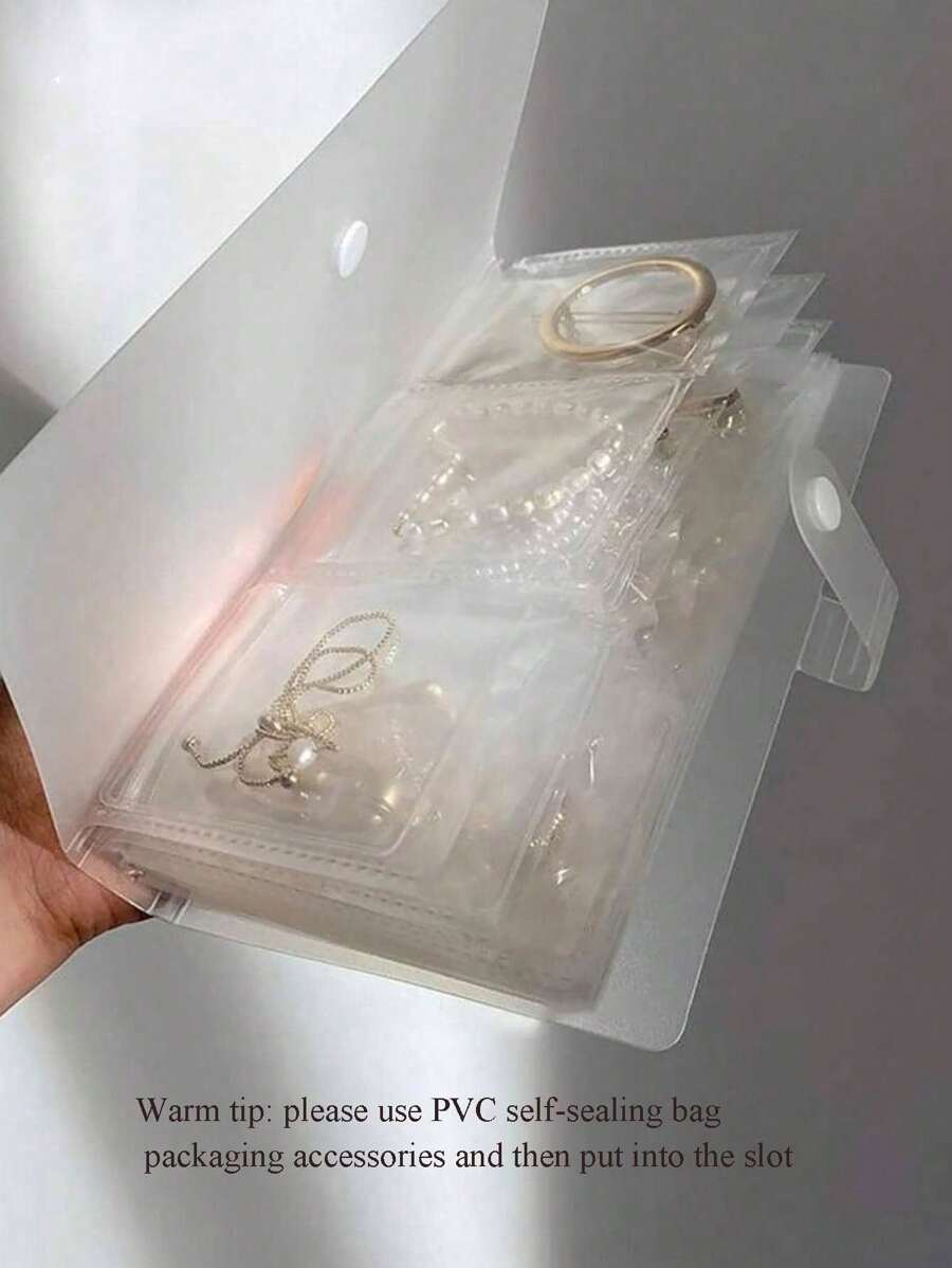 1/20/30 piezas Caja de almacenamiento de joyas de acrílico transparente, estuche de almacenamiento minimalista y creativo para collares y anillos - transparente - Ver 1
