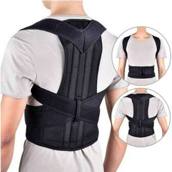 1pc Multi-Function Adjustable Sports Brace, Unisex, Breathable Posture Corrector, Slouch Back Support, Adjustable For Sitting Posture, Anti-Hump Gym Accessories