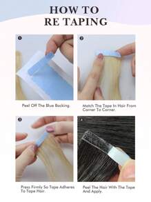 20pcs Tape In Hair Extensions Human Hair Color 1b Nature Black 14-22 Inch 100% Human Hair Invisible Tape In Hair Extensions