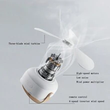 Electric Fan Camping Ceiling Fan Dormitory Small Fan Ceiling Fan Light Mosquito Net Ceiling Small High Wind Power Bed Dormitory, With Tripod Can Desktop Desktop, Adjustable Night Light,Battery Capacity: 7200mAh