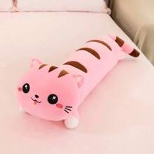 50 厘米/16.69 英寸可爱躺卧猫毛绒玩具，柔软布艺猫娃娃枕头，粉色/灰色/棕色，女孩生日礼物 - 彩色 - 查看 10