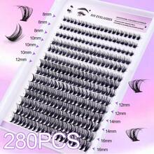 Bộ nối mi chuyên nghiệp DIY Fluffy Lash - 304050D 6080D D Curl Lash Clusters, Lông mi mỏng riêng lẻ, Keo dán mi, Nhíp mi, Cọ mi (10-18mm) - Dễ sử dụng, Lâu trôi, Chống nước, Không độc ác, Kết quả đạt chuẩn salon - Nhiều màu - Xem 8