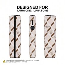 1 Pc For IQO ILUMA ONE/ILUMA I ONE Decorative Anti Fall Protective Cover, Fashionable Accessory Surface PU Leather Multi-Color Argyle Pattern Bear Gift, 360 Degree All-Round Protection, Shock Absorption, Anti Slip