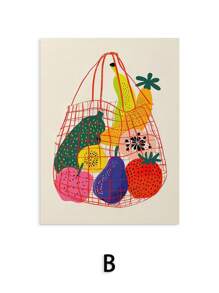 1 tấm áp phích nghệ thuật treo tường nhà bếp không khung, tranh vải in trái cây đóng túi, nghệ thuật ẩm thực, trang trí nhà bếp, phòng ăn, trang trí nhà phòng khách - Nhiều màu - Xem 19