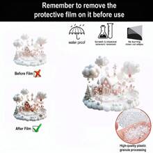 1pc Acrylic Dreamlike Christmas Snowman & Snowhouse Suncatcher, 2D Đèn thả thủy tinh nhiều màu sắc, Thích hợp cho trang trí sân vườn, hiên nhà, phòng ngủ, phòng khách - Quà tặng lý tưởng cho ngày lễ, trang trí nhà cửa, trang trí phòng, trang trí tường - Nhiều màu - Xem 6