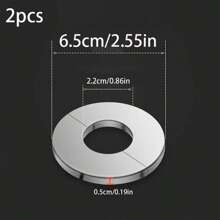 2pcs Stainless Steel Radiators, Water Pipes And Drainage Pipes, Circular Wall Pipe Covers, Decorative Pipe Rings, Pipe Ring Covers Kitchen Items Kitchen Accessories Kitchen Kitchen Tools - Multicolor - View 12