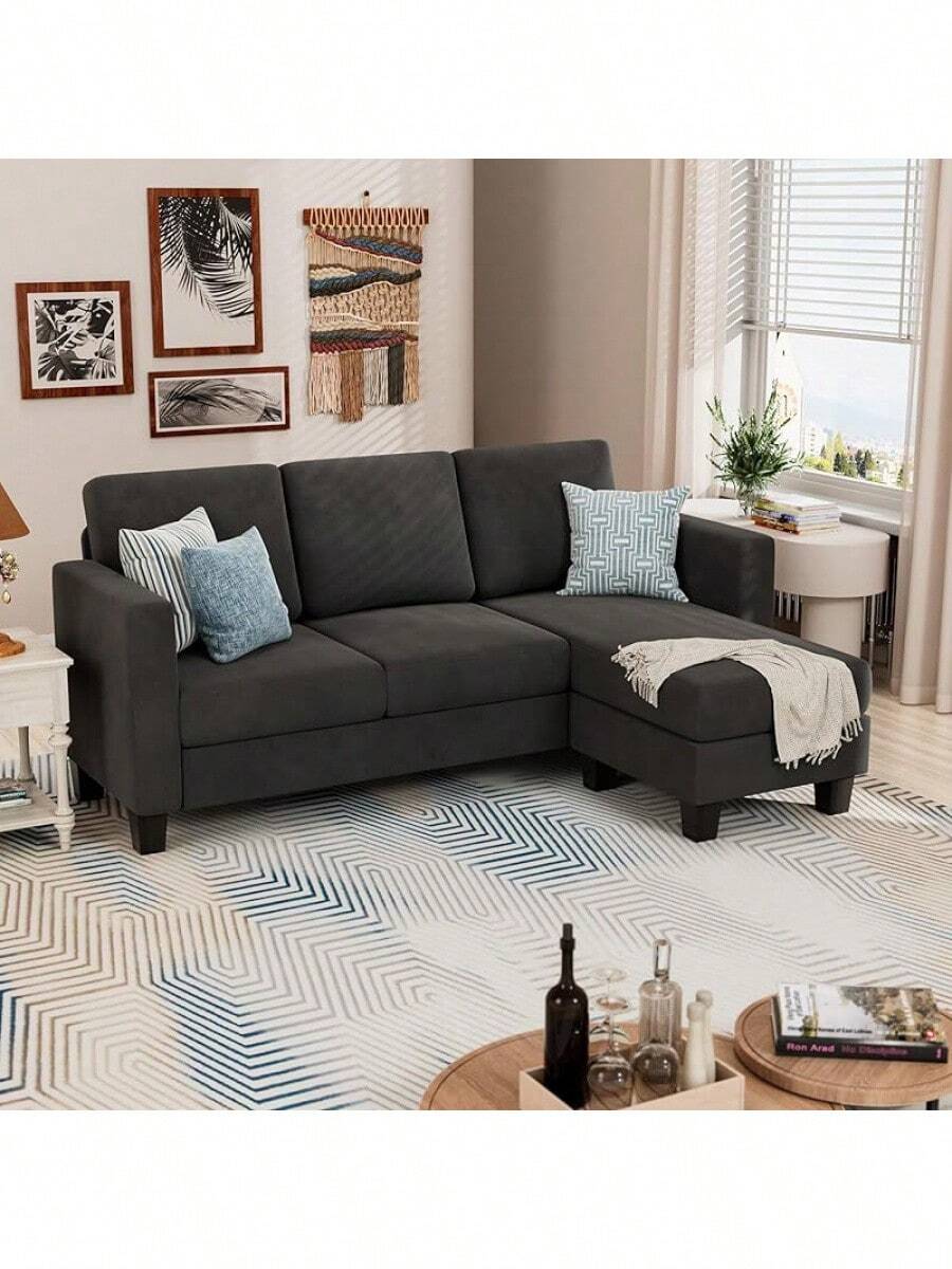 YESHOMY Convertible Sectional 3 LShaped Couch Soft Seat With Modern