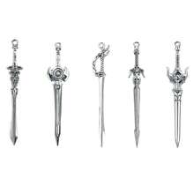 5/10/20 Pcs Estilos Mistos Espadas Faca Encantos Tema Ocidental Encantos de Guerra Longos Marcadores Pingentes Para Fazer Joias - Prata antiga - Ver 9