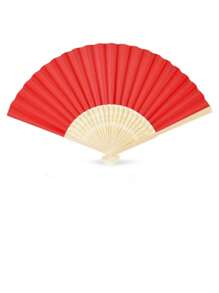 2 Pieces Solid Color Retro Handheld Folding Paper Fan, Simple Portable Bamboo Fan With Foldable Paper Cover. Keep Cool And Fashionable. Perfect For DIY, Perfect For Parties And Kindergarten Activities. - Multicolor - View 10
