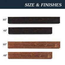 48" Rustic Wood Fireplace Mantel , Wall-Mounted & Floating Shelf For Home Decor - Brown - View 2