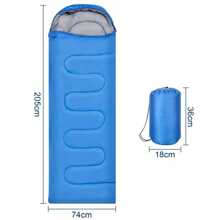 3-4 SEASON SINGLE SLEEPING BAGS CAMPING RECTANGULAR ENVELOPE ZIP UP ADULT - Camouflage - View 3