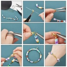 180 cái/gói Bộ dụng cụ làm đồ trang sức DIY 4 màu, có móc khóa, vòng nhảy, đầu nối, cho vòng tay và vòng cổ - Kẹp tôm hùm + khóa bọc + vòng nhảy - Xem 2