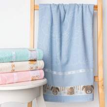 Kit 4 Children's Bath Towels For Cross Stitch Embroidery Kids 100% Cotton Great Absorption - Màu sắc đa dạng - Xem 3