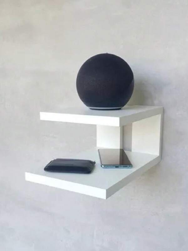Mesa de cabeceira minimalista mdf cor branca