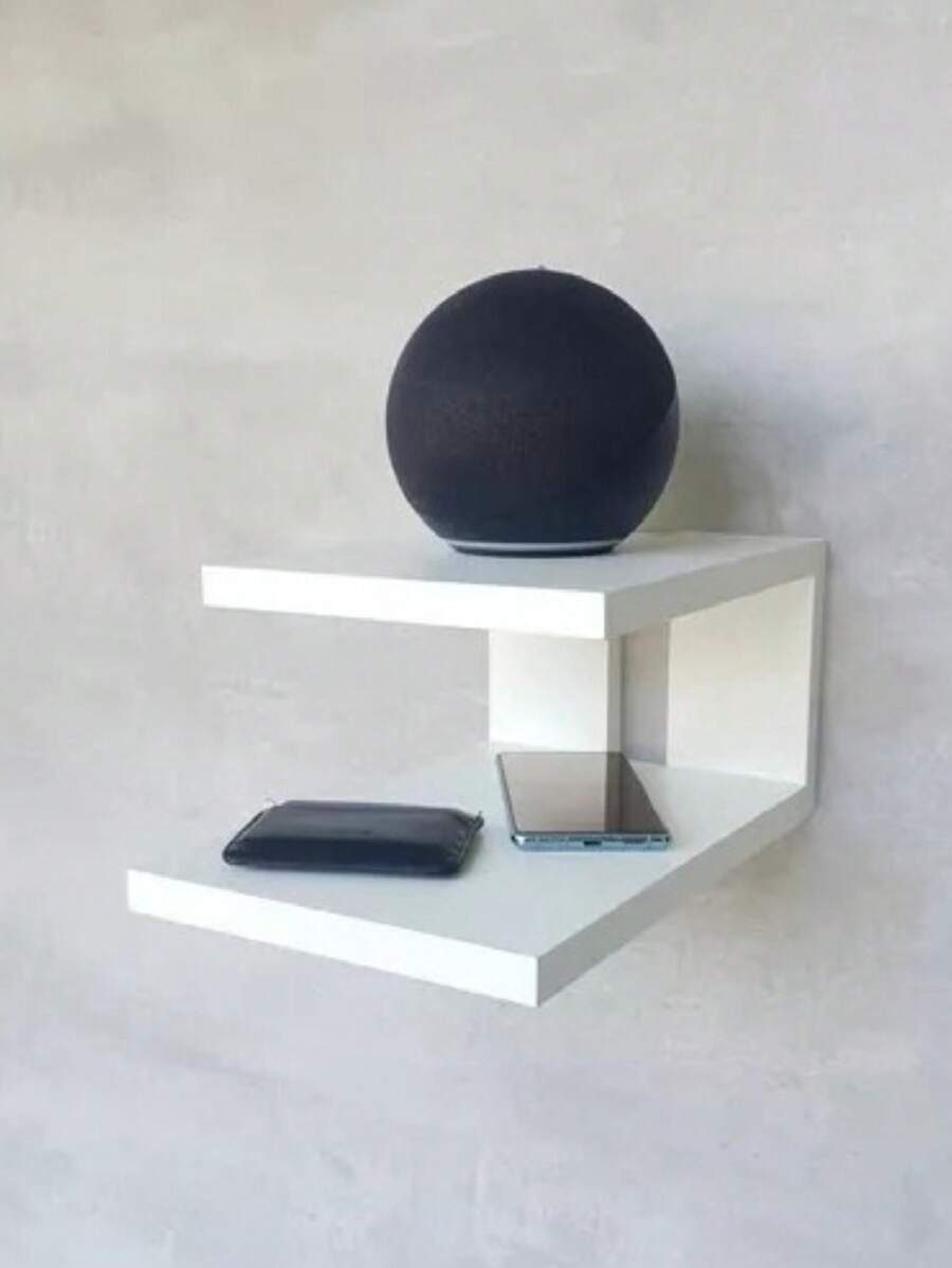 Mesa de cabeceira minimalista mdf cor branca