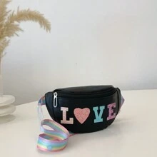 时尚青少年斜挎包，PU皮腰包，适合女孩