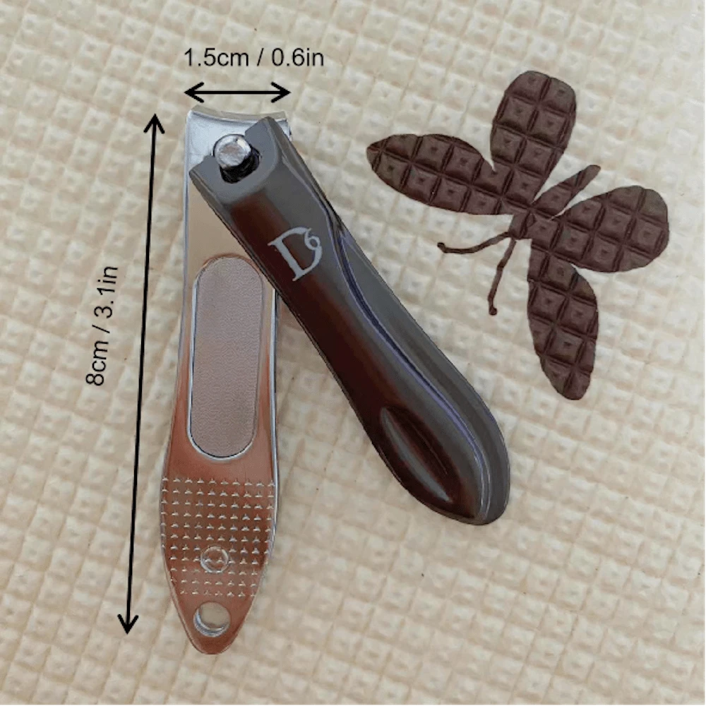 2pcs Stainless Steel Nail Clippers With Nail File, Sharp , For Trimming