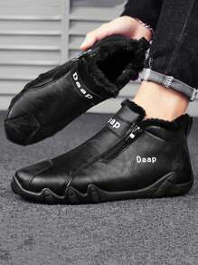 Winter Thermal Lined Snow Boots, Outdoor Anti-Slip Men's Winter Shoes High-Top Comfortable Men's Casual Shoes Thick Sole Wear-Resistant Men's Athletic Shoes Comfortable And Lightweight Hiking Boots