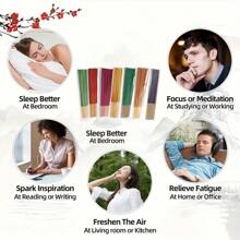 1 Set Of 140pcs Incense Sticks (20pcs Each Of Rose, Lavender, Sandalwood, Jasmine, Milky, Sage, Dragon's Blood), Suitable For Home, Office, Yoga, Meditation, After Meal, Reading, Music, Aromatherapy, Long Lasting Fragrance Gifts Birthday Graduation - Multicolor - View 7