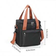 [Nome personalizado] Bolsa de almoço portátil com nome de equipe personalizado, caixa Bento de camada dupla de grande capacidade, bolsa térmica para piquenique ao ar livre, bolsa com isolamento térmico, ideal para presentes de feriados e almoços escolares