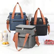 [Nome personalizado] Bolsa de almoço portátil com nome de equipe personalizado, caixa Bento de camada dupla de grande capacidade, bolsa térmica para piquenique ao ar livre, bolsa com isolamento térmico, ideal para presentes de feriados e almoços escolares