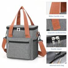[Nome personalizado] Bolsa de almoço portátil com nome de equipe personalizado, caixa Bento de camada dupla de grande capacidade, bolsa térmica para piquenique ao ar livre, bolsa com isolamento térmico, ideal para presentes de feriados e almoços escolares
