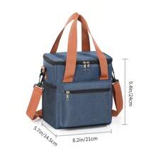 [Nome personalizado] Bolsa de almoço portátil com nome de equipe personalizado, caixa Bento de camada dupla de grande capacidade, bolsa térmica para piquenique ao ar livre, bolsa com isolamento térmico, ideal para presentes de feriados e almoços escolares